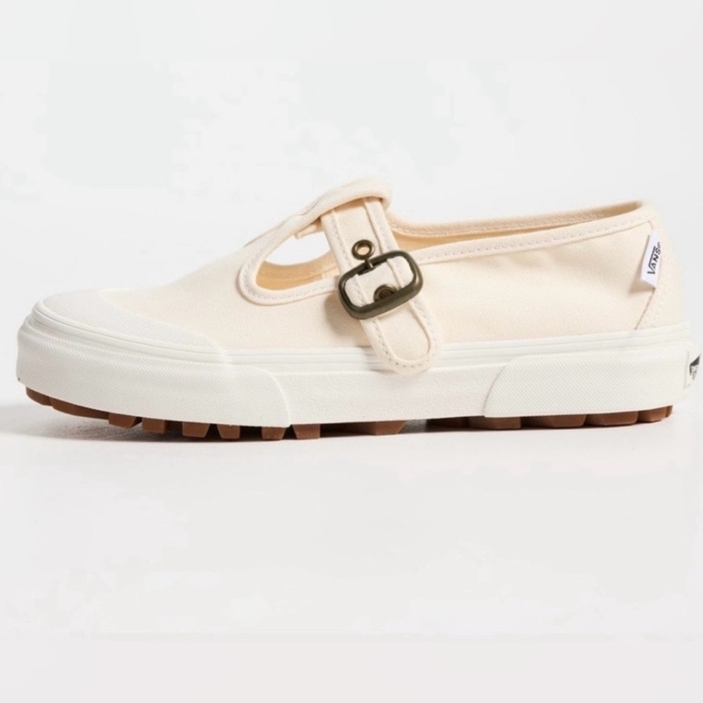 VANS|Beige cream canvas Maryjane sneakers with buckle & rubber sole•••NWOT,boho - Picture 6 of 15
